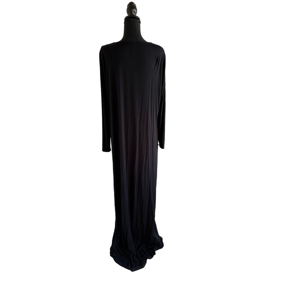 Rachel Pally Black Long Sleeve Jolene Lace-Up Maxi Dress Size 1X - Picture 8 of 13